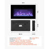 VEVOR 42 inch Electric Fireplace, Wall Mounted Recessed Fire Place with Remote Control, Timer, 1500W, Adjustable Flame Color Brightness, Touch Screen, Overheat Protection, for Living Room,Bedroom