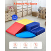 VEVOR Climbing Toys, 4-Piece Set, Foam Climbing Toys for Toddlers 6 Months to 3 Years Old, PU Leather Climbing Blocks, Indoor Climb and Crawl Activity Playset for Crawling & Sliding, Easy to Clean