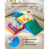 VEVOR Climbing Toys, 7-Piece Set, Foam Climbing Toys for Toddlers 6 Months to 3 Years Old, PU Leather Climbing Blocks, Indoor Climb and Crawl Activity Playset for Crawling & Sliding, Easy to Clean