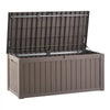 VEVOR Outdoor Storage Box, 120 Gallon Resin Deck Box, Lockable Backyard Toy and Towel Storage Cabinet Waterproof, for Patio Furniture Cushions, Garden Tools, Pool Supplies & Package Delivery (Grey)