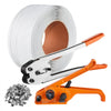 VEVOR Banding Strapping Kit with Strapping Tensioner Tool, Banding Sealer Tool, 3280 ft Length PP Band, 1000 Metal Seals, Pallet Packaging Strapping Banding Kit Banding Packaging Strapping for Packing