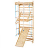 VEVOR Swedish Ladder Wall Gym, 8 in 1 Wooden Indoor Playground Climbing Toys, 220 lbs Load Capacity Swedish Wall Ladder with Pull-Up Bar, Gym Rings, Swing Seat, Rope Ladder, Wall Ladder, Slide Board