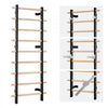 VEVOR Swedish Ladder Wall Gym, 9-Level Swedish Ladder Suspension Trainer, 330LBS Loading Solid Wood + Carbon Steel Gymnastics Stall Bars for Adult, Compatible with 3.15" x 3.15" Power Rack Accessories