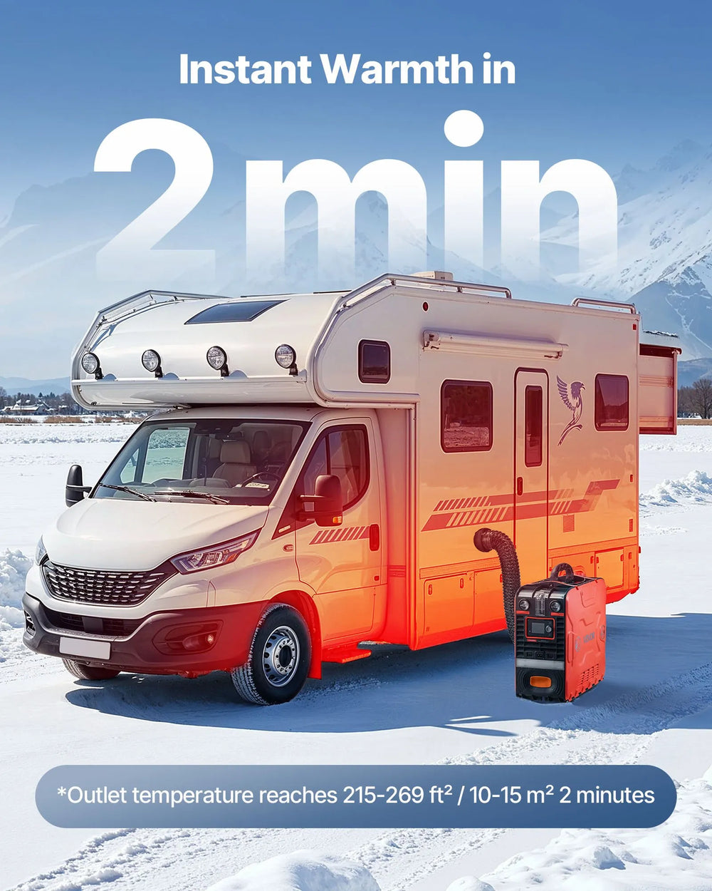 VEVOR Diesel Heater, 8KW, DC 12V, All in One Portable Diesel Air Heater with Bluetooth APP Control, Remote Control and LCD Screen, 1.2 Gal Fuel Tank for Vehicles, Vans, RVs, Campers, and Garages