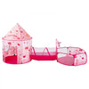 VEVOR 3 in 1 Kids Play Tent with Tunnel for Girls, Princes, Boys, Babies and Toddlers, Indoor/Outdoor Pop Up Playhouse with Carrying Bag & Banding Straps as Birthday Gifts, Magenta Color