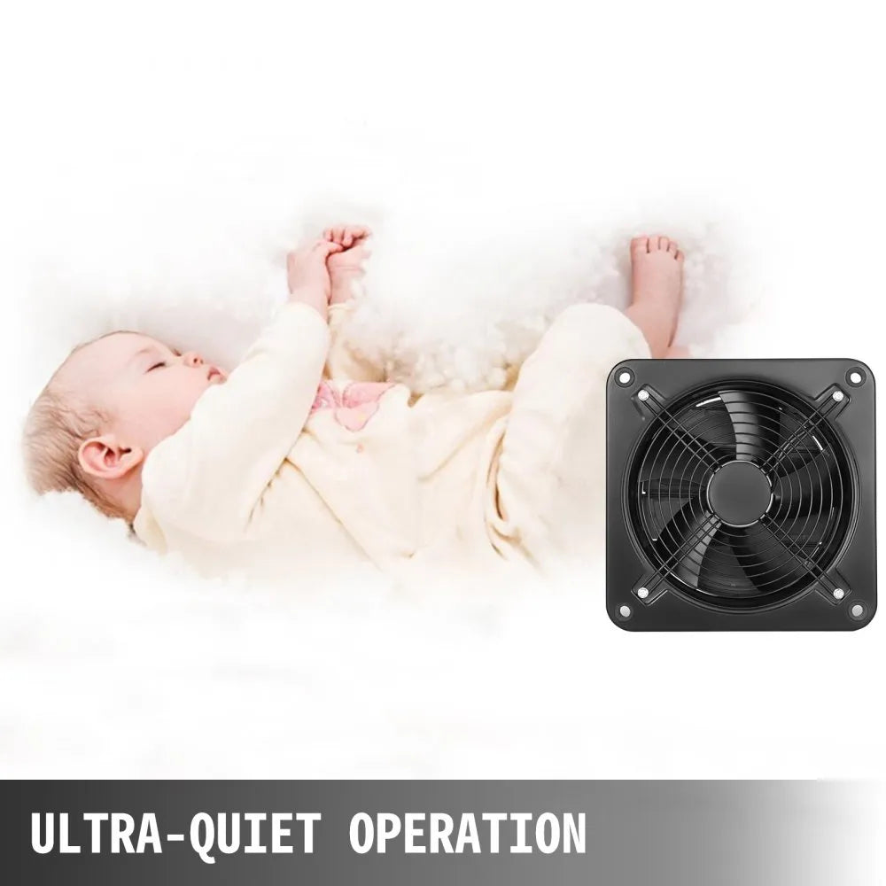 Industrial Ventilation Extractor Metal Axial Exhaust Commercial Air Blower Fan 300mm