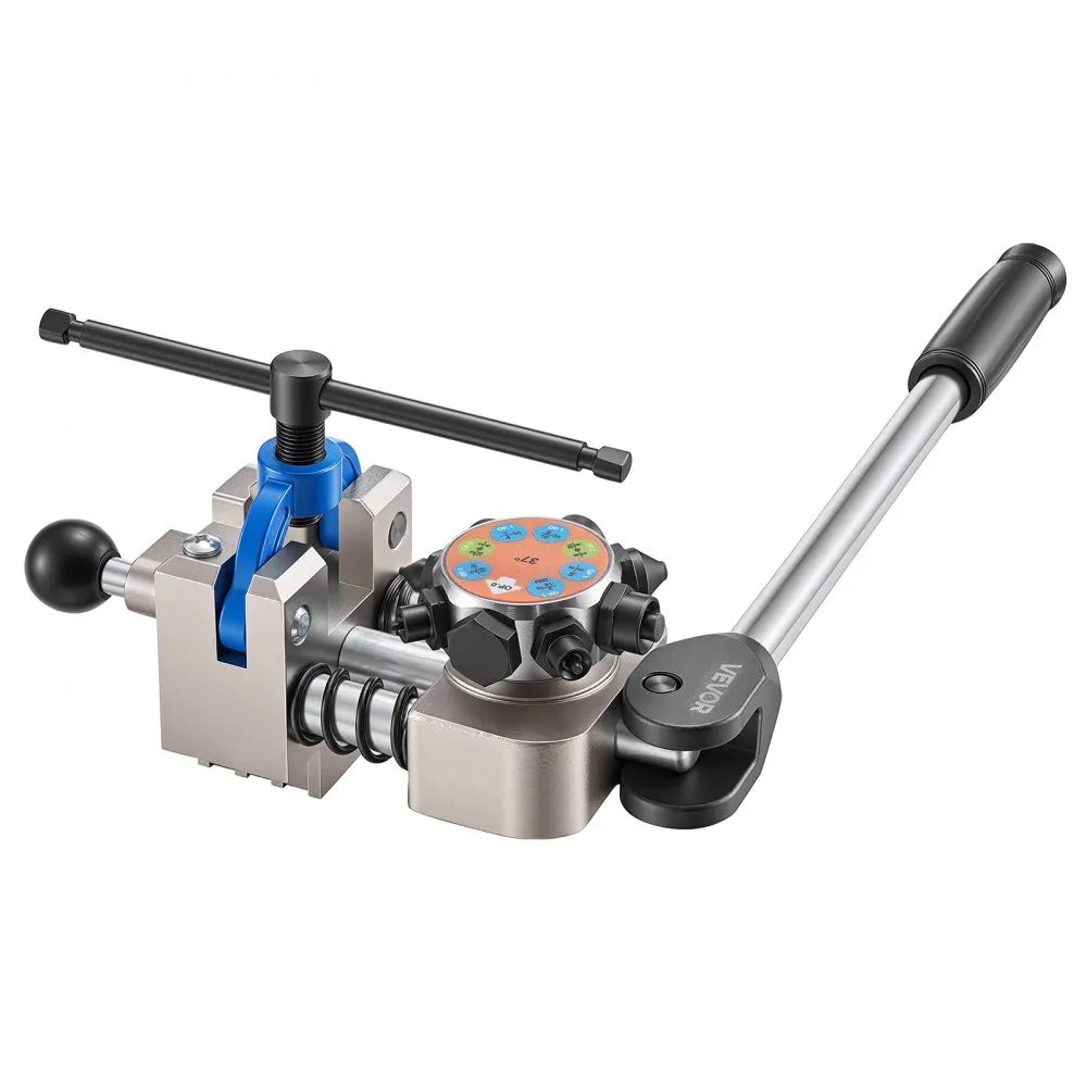 VEVOR Professional Brake Line Flaring Tool, 45 & 37 Degree Double Flare Bubble Flare Tool Kit for 3/16", 1/4", 5/16", 3/8" Copper Aluminum Thin Steel Tubes