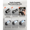 VEVOR Exhaust Pipe Expander Tool Kit, 1-5/8" to 4-1/4" Exhaust Pipe Stretcher, Muffler Pipes Spreader with 7 Heavy-Duty Collects & Storage Case, Automotive Car Tool Kit for Tailpipes Tubes