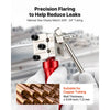 VEVOR Brake Line Flaring Tool Kit, 45° Single & Double Flare Tool for 3/16", 1/4" Copper Tubing - with 2 Forming Dies, Deburring Tool & Toolbox for Automotive Brake Hydraulic Line Repair