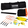VEVOR Volleyball and Badminton Set, Outdoor Portable Badminton Net, Adjustable Height Steel Poles, Professional Combo Set with PVC Volleyball, Pump, Carrying Bag, Easy Setup for Backyard Beach Lawn