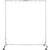 VEVOR Painting Rack, 5 ft-7 ft Adjustable Height, 66 lbs Capacity Automotive Paint Rack Stand, 8 Hooks Painting Drying Rack with 4 Swiveling Wheels, Auto Body Stand for Auto Repair Shops & Garage