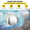 VEVOR Pool Waterfall Fountain Stainless Steel Fountain 15.4\" x 7.9\" x 1.5\" Silver Pool Fountains for Ground Pools Garden Outdoor Waterfalls Sheer Descent Pond Water Feature