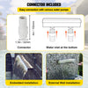 VEVOR Pool Fountain Stainless Steel Pool Waterfall Spillway with Pipe Connector Rectangular Garden Outdoor (59.1\")