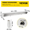 VEVOR Pool Fountain Stainless Steel Pool Waterfall Spillway with Pipe Connector Rectangular Garden Outdoor (59.1\")