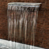 VEVOR Pool Fountain Stainless Steel Pool Waterfall Spillway with Pipe Connector Rectangular Garden Outdoor (11.8\")