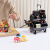 VEVOR Airbrush Gun, Dual Action Gravity Feed with 0.3 mm and 0.5 mm Nozzles, Airbrush Kit with 2/7/12ml Copper Cups and Cleaning Accessories, Ideal for Painting Models, Desserts, Cakes, and Nail Art