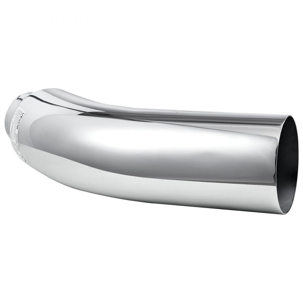 VEVOR Elbow Exhaust Tip, 4 Inch Inlet, 6 Inch Outlet, 23 in Overall Length, Chrome Turn Down Exhaust Tip with Clamp for Truck, Sedan, Sports Car, SUV, Chrome Structure for High Temperature Resistance