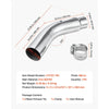 VEVOR Elbow Exhaust Tip, 4 Inch Inlet, 5 Inch Outlet, 23 in Overall Length, Chrome Turn Down Exhaust Tip with Clamp for Truck, Sedan, Sports Car, SUV, Chrome Structure for High Temperature Resistance