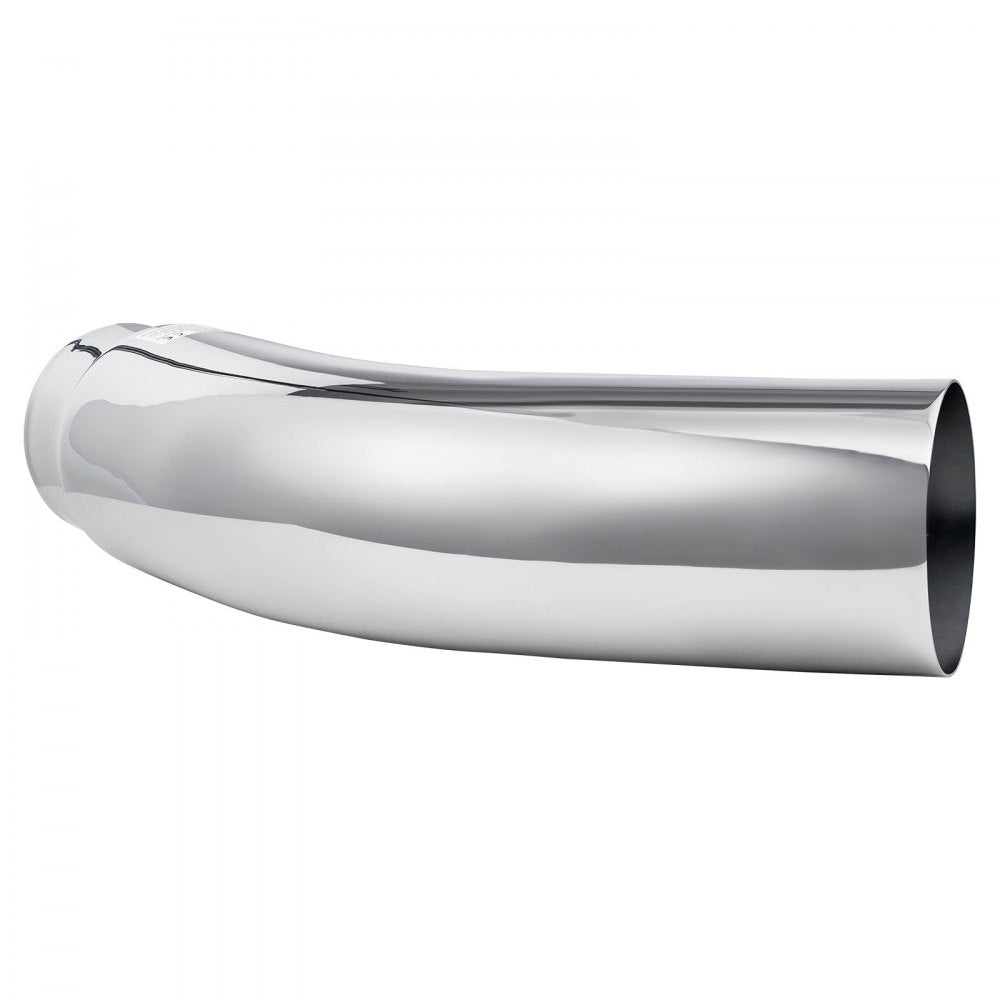 VEVOR Elbow Exhaust Tip, 5 Inch Inlet, 6 Inch Outlet, 23 in Overall Length, Chrome Turn Down Exhaust Tip with Clamp for Truck, Sedan, Sports Car, SUV, Chrome Structure for High Temperature Resistance