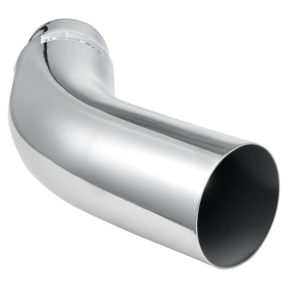VEVOR Elbow Exhaust Tip, 5 Inch Inlet, 6 Inch Outlet, 23 in Overall Length, Chrome Turn Down Exhaust Tip with Clamp for Truck, Sedan, Sports Car, SUV, Chrome Structure for High Temperature Resistance
