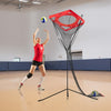 VEVOR Volleyball Setter Training Equipment, Angle and Height Adjustable Volleyball Trainer, Portable Practice Net with Steel Base, Carrying Bag, Indoor Outdoor Target Net for Serving Spiking Setting
