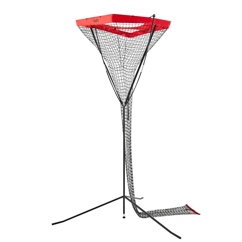 VEVOR Volleyball Setter Training Equipment, Angle and Height Adjustable Volleyball Trainer, Portable Practice Net with Steel Base, Carrying Bag, Indoor Outdoor Target Net for Serving Spiking Setting