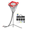 VEVOR Volleyball Setter Training Equipment, Angle and Height Adjustable Volleyball Trainer, Portable Practice Net with Steel Base, Carrying Bag, Indoor Outdoor Target Net for Serving Spiking Setting