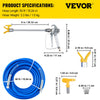 VEVOR Airless Paint Spray Hose Kit, 50ft 3600 psi High Pressure Fiber Tube with 8 inch Extension Rod Pole, Including 517 Tip and Tip Guard, 1/4" Swivel Joint for Homes Buildings Decks or Fences