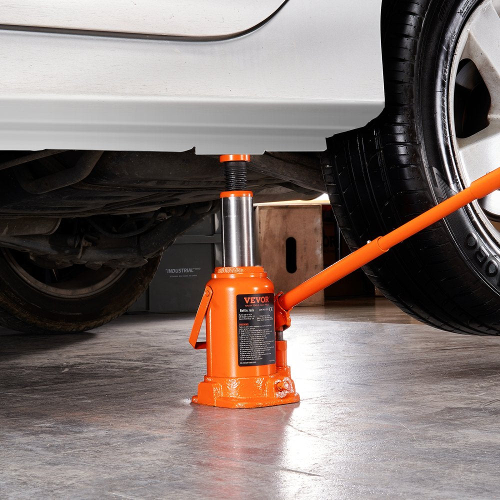 VEVOR Hydraulic Bottle Jack, 12 Ton/26455 LBS All Welded Bottle Jack, 7.5-14 inch Lifting Range, with 3-section Long Handle, for Pickup Truck, Truck, Car, RV, Auto Repair, Industrial Engineering
