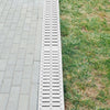VEVOR Trench Drain System, Channel Drain with Metal Grate, 5.9x5.1-Inch HDPE Drainage Trench, Black Plastic Garage Floor Drain, 3x39 Trench Drain Grate, with 3 End Caps, for Garden, Driveway-3 Pack