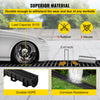 VEVOR Trench Drain System, Channel Drain with Plastic Grate, 5.9x5.1-Inch HDPE Drainage Trench, Black Plastic Garage Floor Drain, 6x39 Trench Drain Grate, with 6 End Caps, for Garden, Driveway-6 Pack