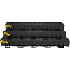 VEVOR Trench Drain System, Channel Drain with Plastic Grate, 5.9x5.1-Inch HDPE Drainage Trench, Black Plastic Garage Floor Drain, 6x39 Trench Drain Grate, with 6 End Caps, for Garden, Driveway-6 Pack