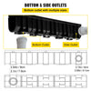 VEVOR Trench Drain System, Channel Drain with Plastic Grate, 5.9x7.5-Inch HDPE Drainage Trench, Black Plastic Garage Floor Drain, 4x39 Trench Drain Grate, with 4 End Caps, for Garden, Driveway-4 Pack