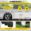 VEVOR Trench Drain System, Channel Drain with Plastic Grate, 5.9x7.5-Inch HDPE Drainage Trench, Black Plastic Garage Floor Drain, 4x39 Trench Drain Grate, with 4 End Caps, for Garden, Driveway-4 Pack