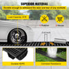 VEVOR Trench Drain System, Channel Drain with Plastic Grate, 5.7x3.1-Inch HDPE Drainage Trench, Black Plastic Garage Floor Drain, 3x39 Trench Drain Grate, with 3 End Caps, for Garden, Driveway-3 Pack
