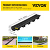 VEVOR Trench Drain System, Channel Drain with Plastic Grate, 5.7x3.1-Inch HDPE Drainage Trench, Black Plastic Garage Floor Drain, 4x39 Trench Drain Grate, with 4 End Caps, for Garden, Driveway-4 Pack