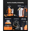 VEVOR Air Hydraulic Bottle Jack, 20 Ton (44092 lbs) Capacity, 10.2-19.5 Inch Lifting Range, Pneumatic/Manual Heavy Duty Welded Bottle Jack with Pump for Car, SUV, Pickup, Truck, RV Auto Repair, Orange