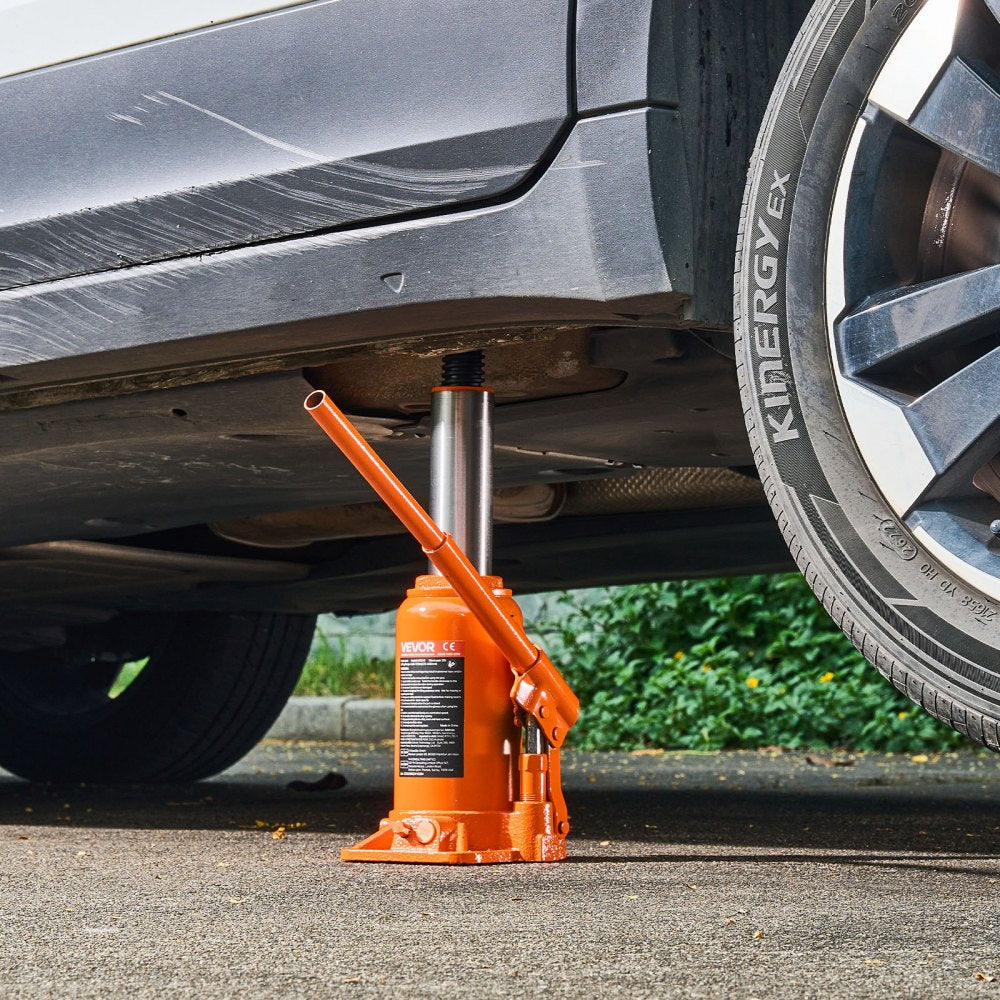 VEVOR Hydraulic Bottle Jack, 20 Ton (44092 lbs) Capacity, 8.9-17.1 Inch Lifting Range, Heavy Duty Welded Bottle Jack for Car, SUV, Pickup, Auto Repair, House Lift and Agricultural Equipment, Orange