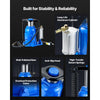 VEVOR Air Hydraulic Bottle Jack, 32 Ton (70546.9 lbs) Capacity, 10-16.3 Inch Lifting Range, Pneumatic/Manual Heavy Duty Welded Bottle Jack with Pump for Car, SUV, Pickup, Truck, RV, Auto Repair, Blue