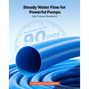 VEVOR Discharge Hose 1-1/2" x 100 ft PVC Lay Flat Backwash Water Pump Hose, for Swimming Pool Sand Filter & Sump Pump, Water Transfer Drainage, Weather & Burst-Resistant, with Pin Lug Fittings, Blue