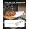 VEVOR Pizza Stone, 15 in Round Pizza Stone,  0.67 in Large Cordierite Baking-Stone with Metal Peel, Scrape, 1450℉ Heat-Resistant Cooking Stones, for Kitchen Oven, Baking Pizzas, BBQ Grilling
