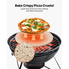 VEVOR Pizza Stone, 16 in Round Pizza Stone, 0.67" Thick Extra Large Baking-Stone with Rack Stand, 1450℉ Heat-Resistant Cooking Stones, for Kitchen Oven, Baking Pizzas, BBQ Grill