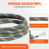 VEVOR Tree Stand Safety Rope, 9 ft/2.7 M Treestand Lifeline Rope 30KN Breaking Tension, 0.6'' Hunting Safety Line with Prusik Knot, 2pcs Carabiner and Silencer, for Treestrap and Climbing