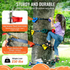 VEVOR Ninja Tree Climbing Kit, 12 Tree Climbing Holds and 6 Ratchet Straps, Large Climbing Rocks for Kids and Adults Climber, Various Colors and Shapes, for Outdoor Ninja Warrior Obstacle Training