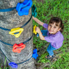VEVOR Ninja Tree Climbing Kit, 12 Tree Climbing Holds and 6 Ratchet Straps, Large Climbing Rocks for Kids and Adults Climber, Various Colors and Shapes, for Outdoor Ninja Warrior Obstacle Training