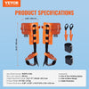 VEVOR Tree Climbing Spikes, 1 Pair Alloy Steel Climbing Spurs, 350lbs Load Capacity Tree Climbing Gear with Straps and Spike Protectors, Arborist Equipment for Climbers, Hunting, Fruit Picking, Orange