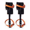 VEVOR Tree Climbing Spikes Set, 1 Pair Alloy Steel Climbing Spurs with Safety Rope and Safety Harness, 350lbs Load Capacity Tree Climbing Gear, Arborist Equipment for Climbers, Fruit Picking, Orange