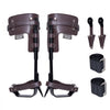 VEVOR Tree Climbing Spikes, 1 Pair Alloy Steel Climbing Spurs, 350lbs Load Capacity Tree Climbing Gear with Straps and Spike Protectors, Arborist Equipment for Climbers, Hunting, Fruit Picking, Brown