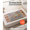 VEVOR 2000 Piece Rotating Puzzle Board with 6 Drawers and Cover, 40x29 in, Birthday Gift for Mom, Felt Surface, Portable Wooden Table, 360° Rotation Puzzles Storage Jigsaw Accessories for Adult