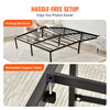 VEVOR 14 Inch Queen Metal Bed Frame Platform, No Box Spring Needed, 1500 lbs Loading Capacity Embedded Heavy Duty Mattress Foundation with Steel Slat Support, Easy Assembly, Noise Free